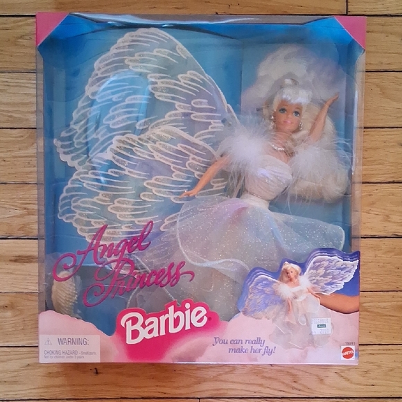 Barbie Angel Princess with White and Blue Wings
